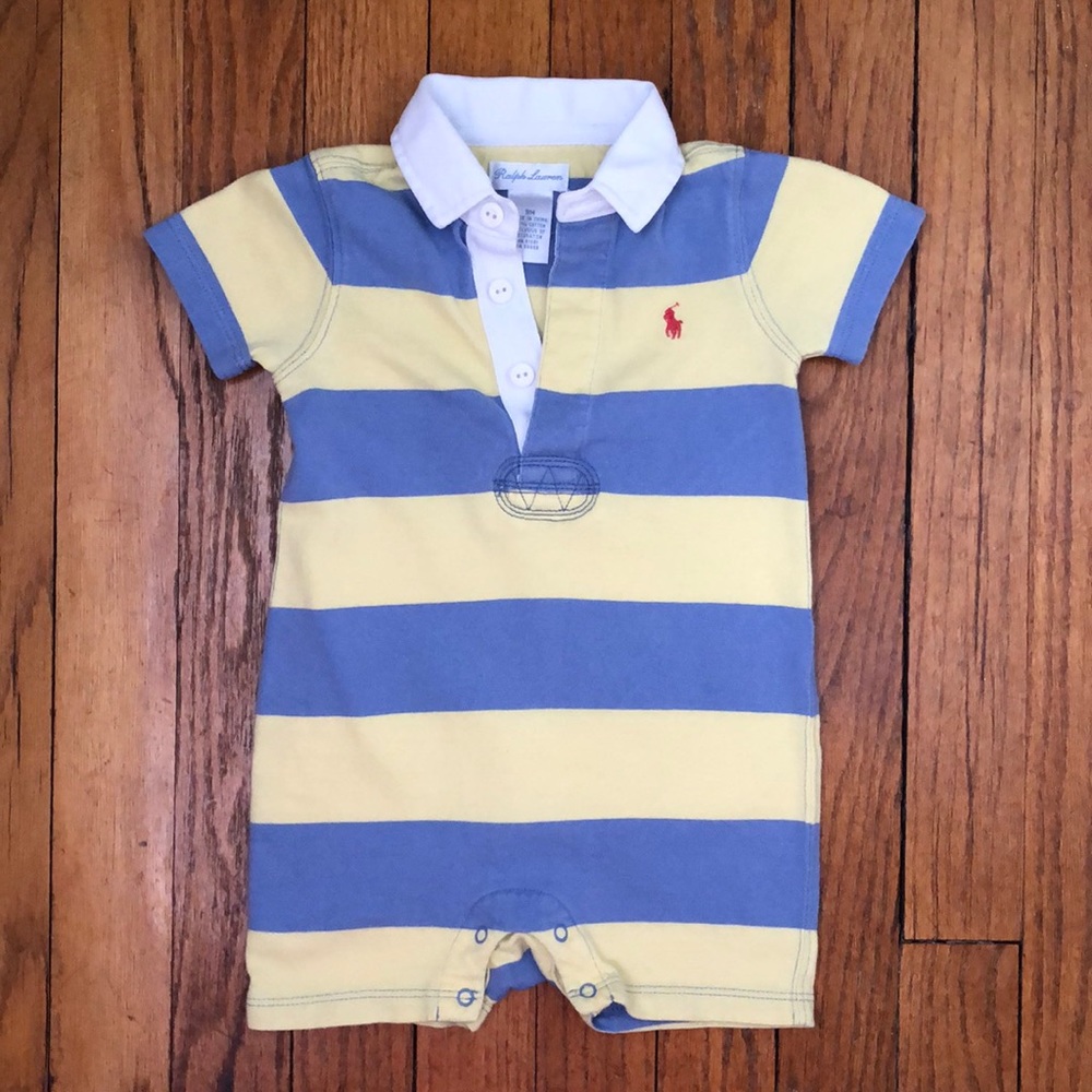 Ralph Lauren striped shortie/romper (9 months)